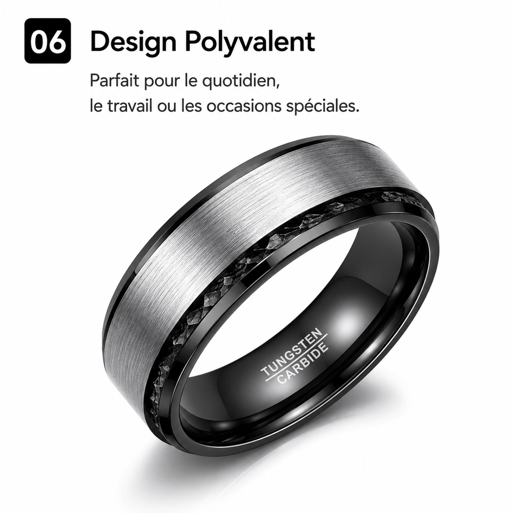 Une bague conçue pour les hommes qui apprécient un design minimaliste et moderne ainsi qu'une qualité durable.