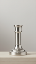 Bougeoir en argent brossé