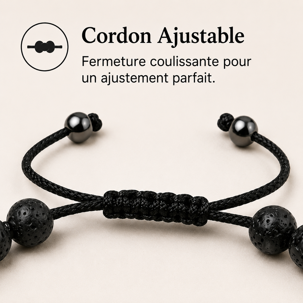 Bracelet réglable pour homme en pierres naturelles avec pendentif « Arbre de vie » — Un cadeau inspirant