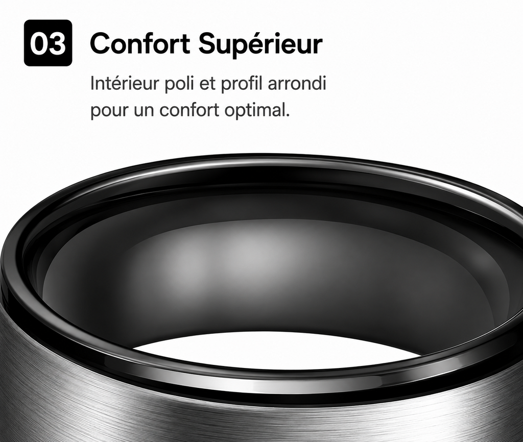 Une bague conçue pour les hommes qui apprécient un design minimaliste et moderne ainsi qu'une qualité durable.