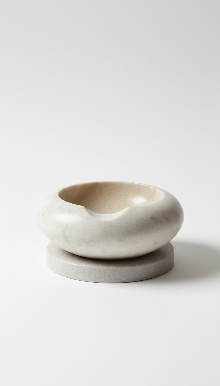 Vide-poche en marbre sable