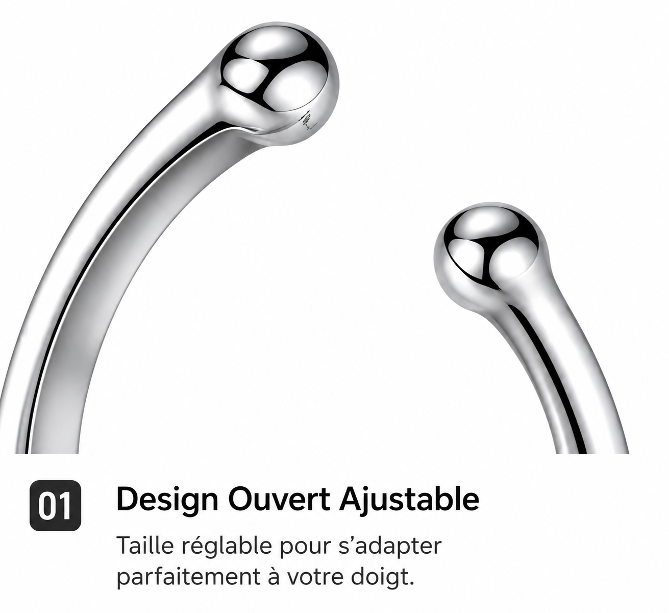 L’élégance ajustable en argent 925