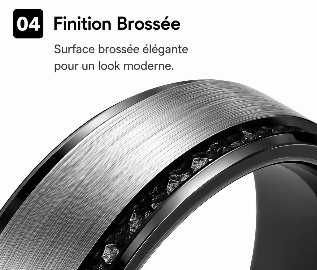 Une bague conçue pour les hommes qui apprécient un design minimaliste et moderne ainsi qu'une qualité durable.
