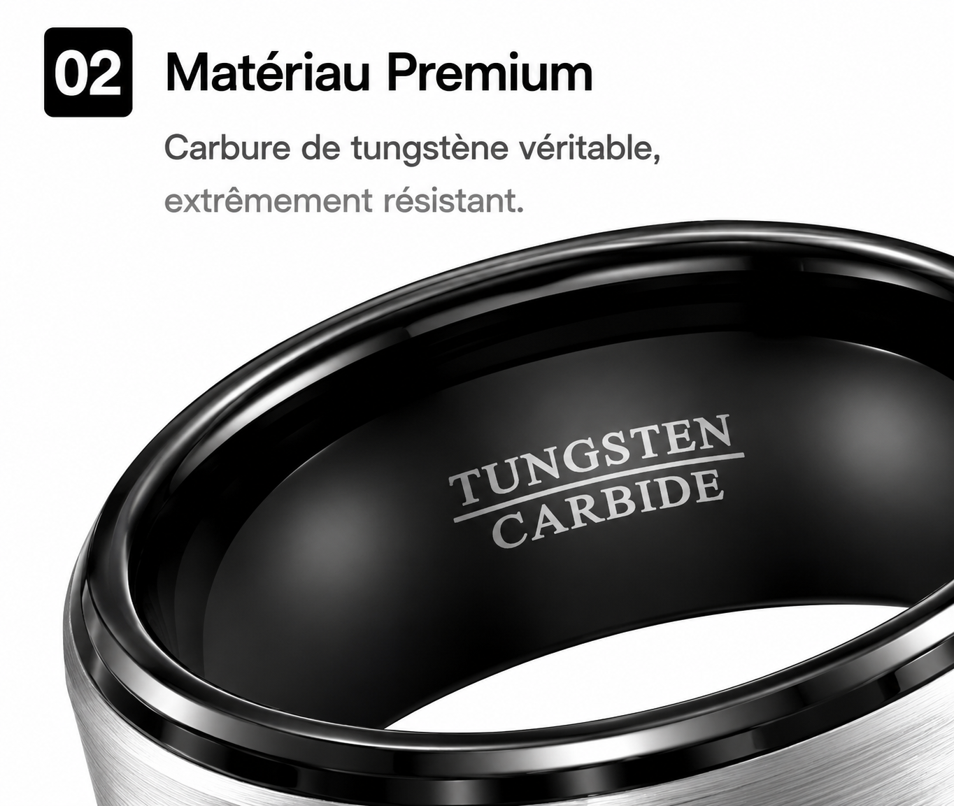 Une bague conçue pour les hommes qui apprécient un design minimaliste et moderne ainsi qu'une qualité durable.